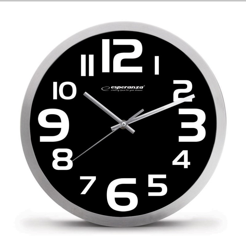 Esperanza EHC013K Wall Clock - Zurich - Black Quartz clock Oval Black, White Esperanza EHC013K Wall Clock - Zurich - Black Quartz clock Oval Black, White
