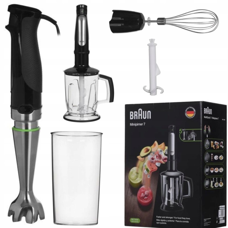 Braun MultiQuick 7 MQ 7045X 1.25 L Immersion blender 1000 W Black, Stainless steel Braun MultiQuick 7 MQ 7045X 1.25 L Immersion blender 1000 W Black, Stainless steel