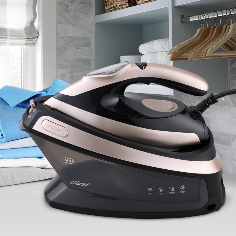 Maestro MR-320C steam ironing station 2400 W 1.5 L Ceramic soleplate Black, Pink gold Maestro MR-320C steam ironing station 2400 W 1.5 L Ceramic soleplate Black, Pink gold