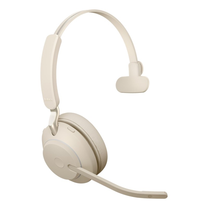 Jabra Evolve2 65 UC Mono Link380c - wireless over-ear headphones, beige Jabra Evolve2 65 UC Mono Link380c - wireless over-ear headphones, beige