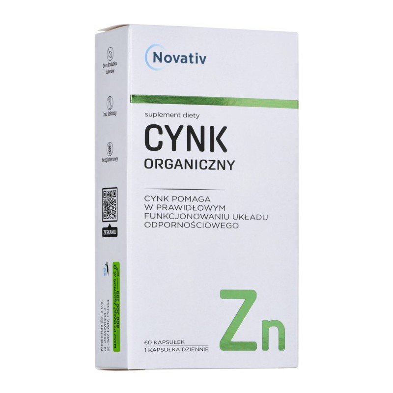 Novativ Organic Zinc 60 capsules Novativ Organic Zinc 60 capsules