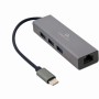 Gembird A-CMU3-LAN-01 USB-C Gigabit network adapter with 3-port USB 3.1 hub