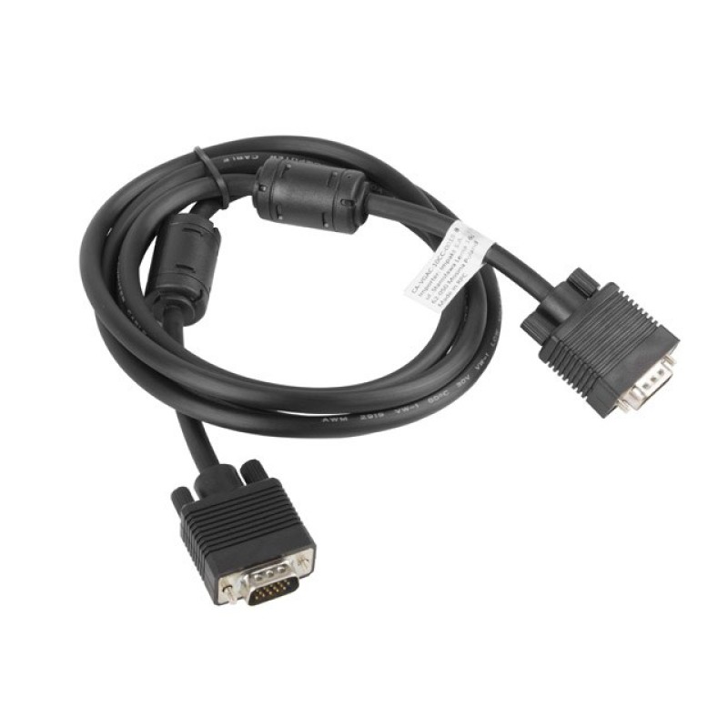 Lanberg CA-VGAC-10CC-0018-B VGA cable 1.8 m VGA (D-Sub) Black Lanberg CA-VGAC-10CC-0018-B VGA cable 1.8 m VGA (D-Sub) Black