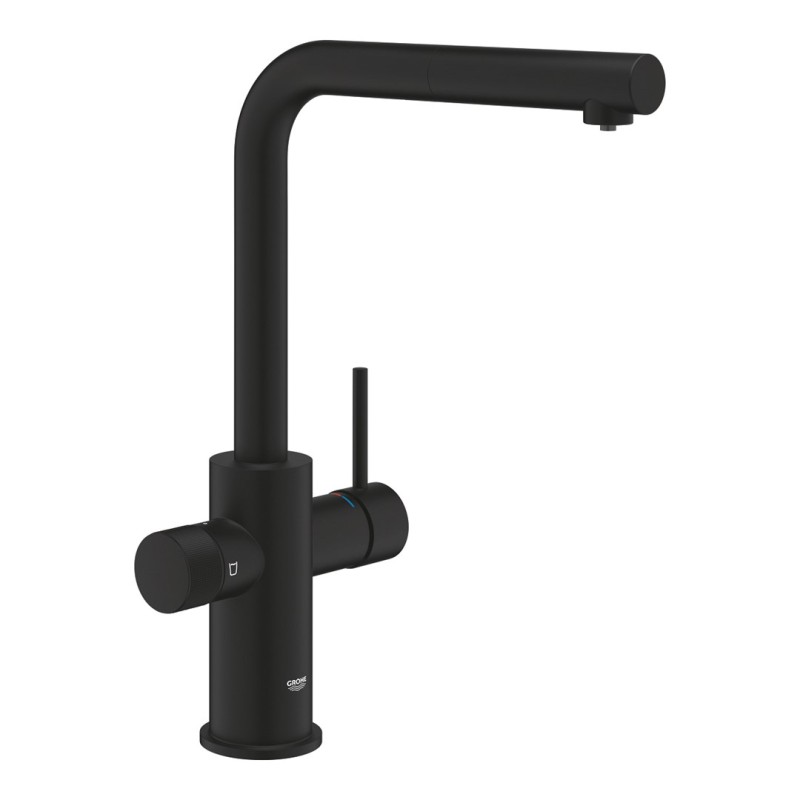 GROHE Blue Pure Minta Filter mixer with pull-out spray Black GROHE Blue Pure Minta Filter mixer with pull-out spray Black