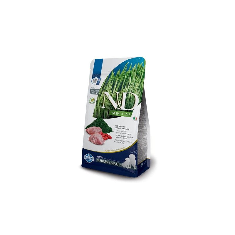 FARMINA N&D Spirulina Lamb Puppy MED/MAXI - dry dog food - 2 kg FARMINA N&D Spirulina Lamb Puppy MED/MAXI - dry dog food - 2 kg