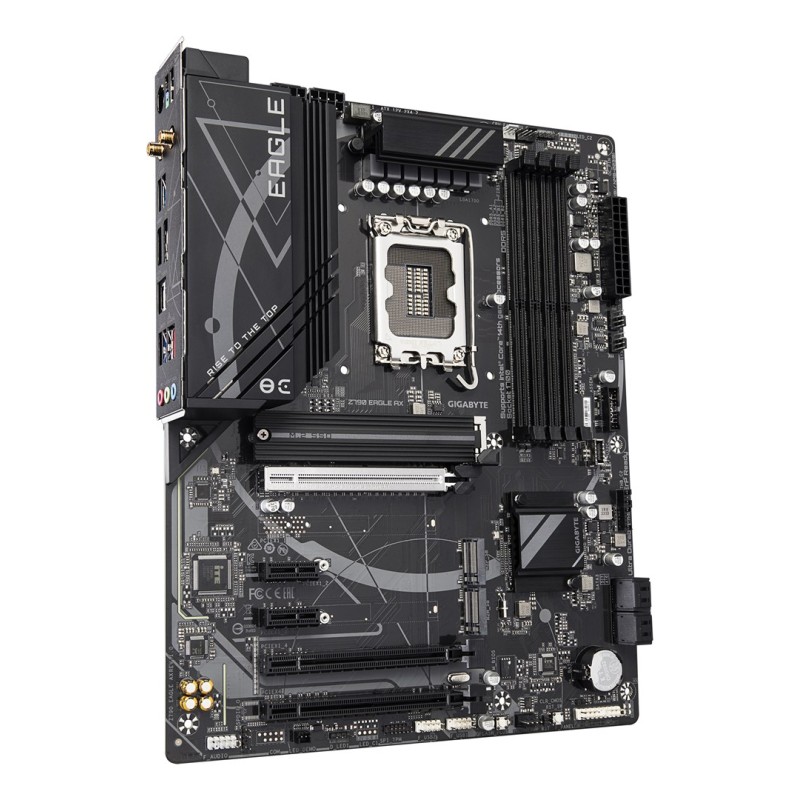 GIGABYTE Z790 EAGLE AX Motherboard - Supports Intel Core 14th Gen CPUs, 12+1+1Phases Digital VRM, up to 7600MHz DDR5 (OC), 3xPCIe 4.0 M.2, Wi-Fi 6E, 2.5GbE LAN, USB 3.2 Gen 2 GIGABYTE Z790 EAGLE AX Motherboard - Supports Intel Core 14th Gen CPUs, 12+1+1Phases Digital VRM, up to 7600MHz DDR5 (OC), 3xPCIe 4.0 M.2, Wi-Fi 6E, 2.5GbE LAN, USB 3.2 Gen 2