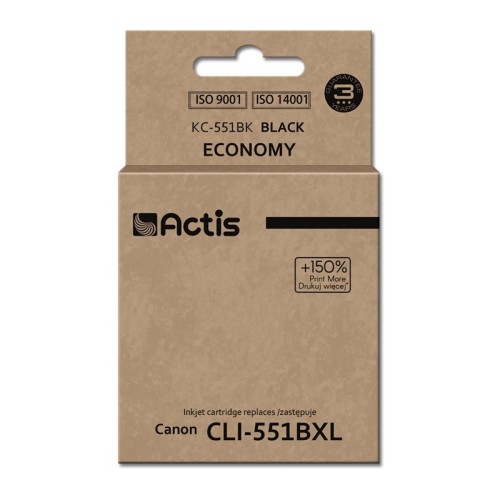 Actis KC-551Bk ink (replacement for Canon CLI-551Bk; Standard; 12 ml; black (with chip) Actis KC-551Bk ink (replacement for Canon CLI-551Bk; Standard; 12 ml; black (with chip)