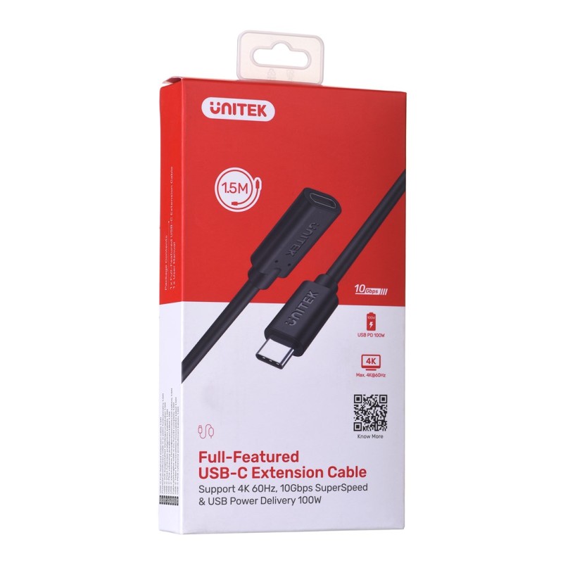 UNITEK C14086BK-1.5M USB cable USB 3.2 Gen 2 (3.1 Gen 2) USB C Black UNITEK C14086BK-1.5M USB cable USB 3.2 Gen 2 (3.1 Gen 2) USB C Black