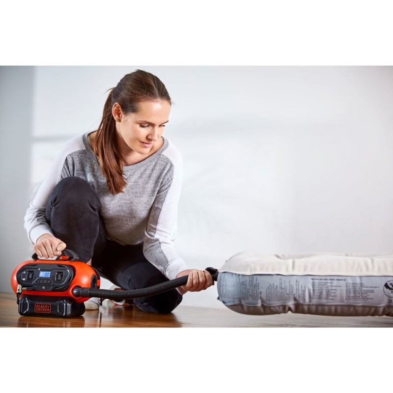 Black & Decker BDCINF18N-QS air compressor 160 l/min AC/Cigar lighter Black & Decker BDCINF18N-QS air compressor 160 l/min AC/Cigar lighter