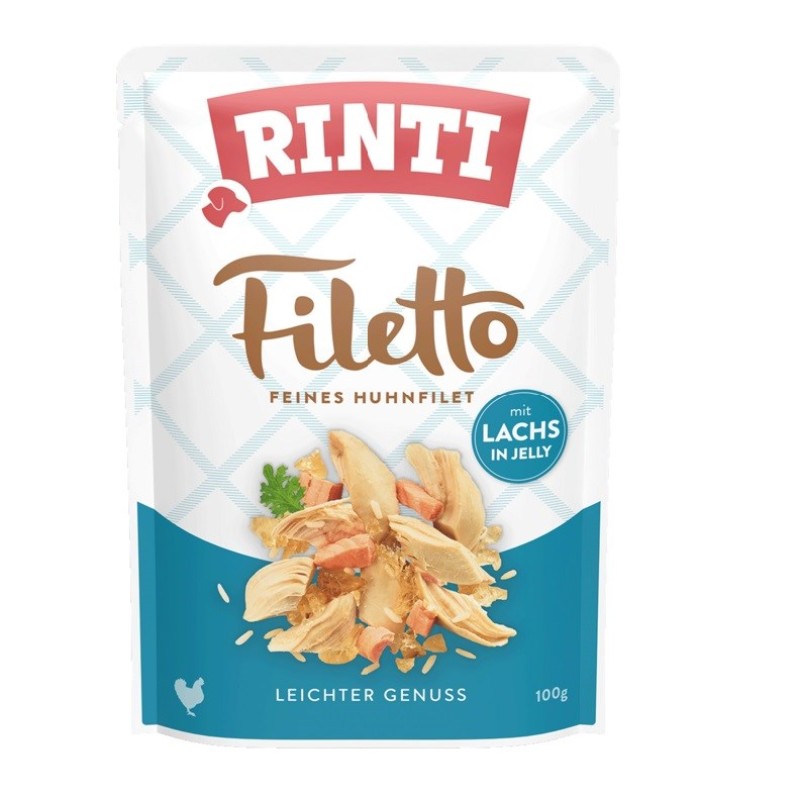 RINTI Filetto Chicken fillet with salmon - wet dog food - 100g