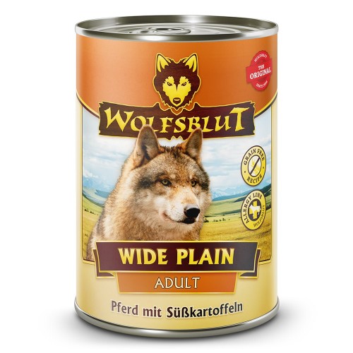 WOLFSBLUT Wide Plain Horse meat with sweet potatoes - wet dog food - 395g WOLFSBLUT Wide Plain Horse meat with sweet potatoes - wet dog food - 395g