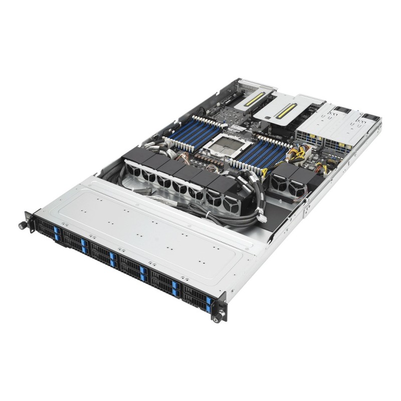Platforma Asus Rack (1U) RS501A-E12-RS12U AMD Epyc 9005/9004 (12x NVMe/SATA HS, 2xM.2, 2x1Gbe, IPMI, 1+1 1600W)