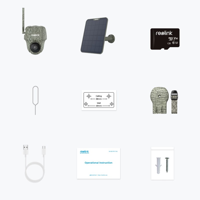 Reolink Go Series G450 with Solar Panel 2 - 4K 4G LTE PT Wildlife Cam, Animal Detection & Recognition, 360° View, 32GB microSD card Reolink Go Series G450 with Solar Panel 2 - 4K 4G LTE PT Wildlife Cam, Animal Detection & Recognition, 360° View, 32GB microSD card