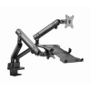 Gembird MA-DA3-02 Desk mounted adjustable monitor arm with notebook tray (full-motion), 17”-32”, up to 8 kg