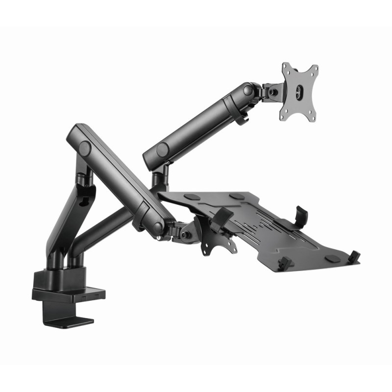 Gembird MA-DA3-02 Desk mounted adjustable monitor arm with notebook tray (full-motion), 17”-32”, up to 8 kg