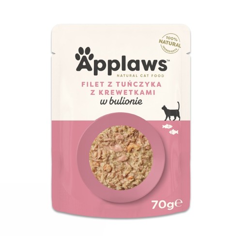 APPLAWS Tuna Fillet with prawn in broth - wet cat food - 70g APPLAWS Tuna Fillet with prawn in broth - wet cat food - 70g