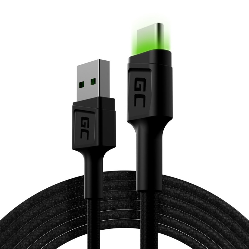 Green Cell KABGC13 USB cable USB 2.0 2 m USB A USB C Black