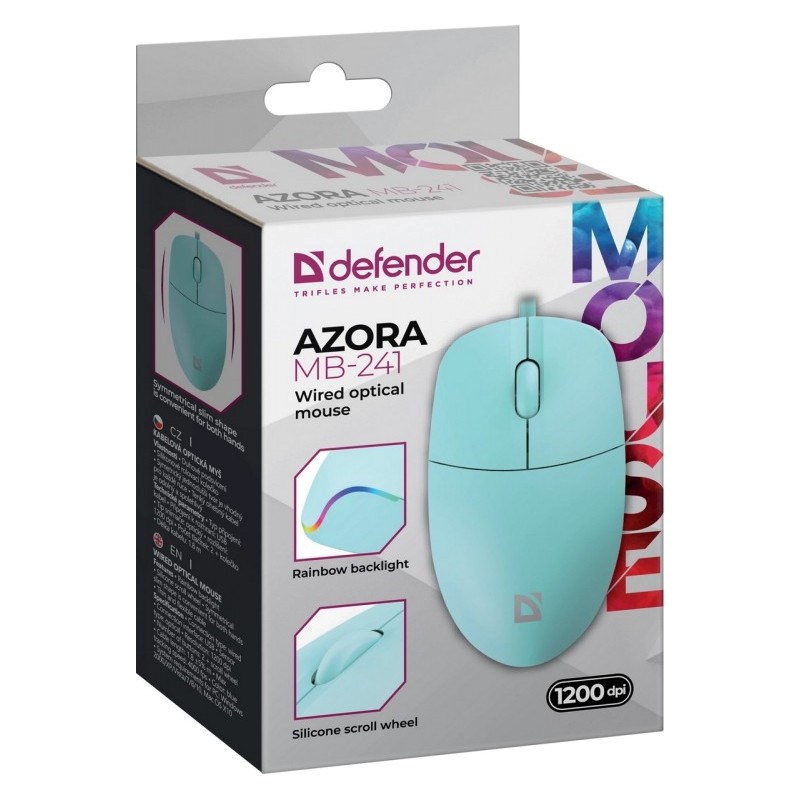 WIRED MOUSE DEFENDER AZORA MB-241 RF MINT 1200dpi 3P WIRED MOUSE DEFENDER AZORA MB-241 RF MINT 1200dpi 3P