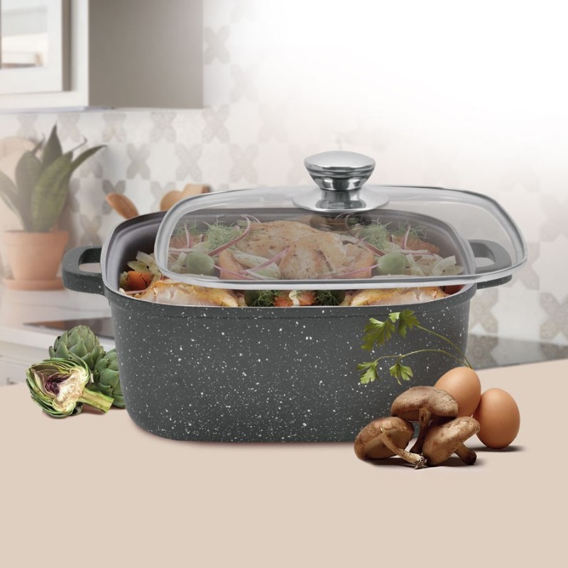 Maestro MR-2828 Pot with lid 28 cm 8 l Black