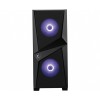 MSI MAG FORGE 100M Mid Tower Gaming Computer Case 'Black, 2x 120mm ARGB PWM Fan, 1x 120mm Fan, 1-6 ARGB Hub, Mystic Light Sync, Tempered Glass Panel, ATX, mATX, mini-ITX'