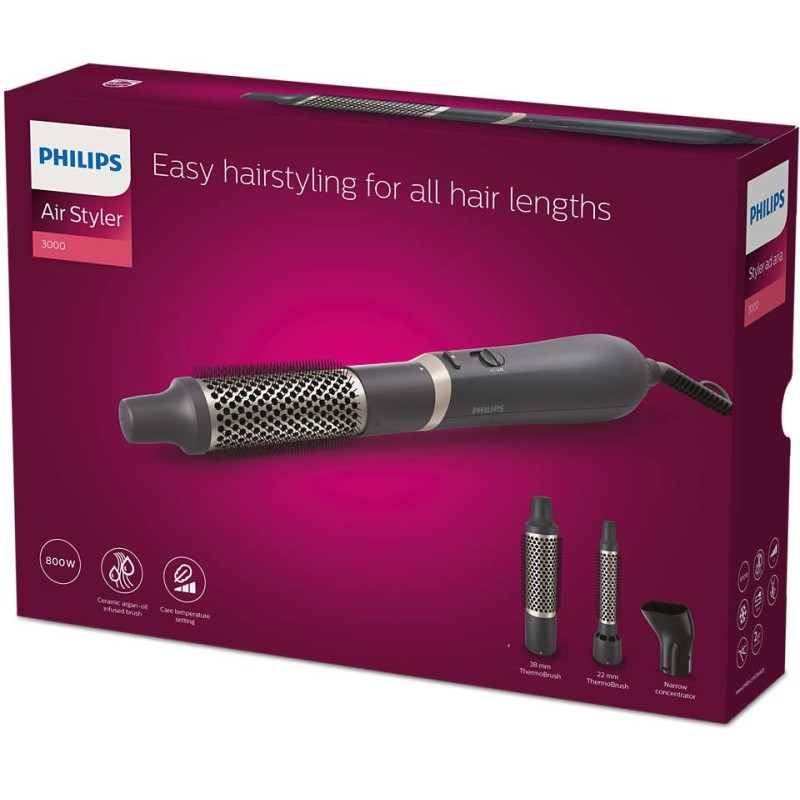 Philips 3000 series BHA301 Hair styling kit Warm Black 800 W 1.8 m Philips 3000 series BHA301 Hair styling kit Warm Black 800 W 1.8 m