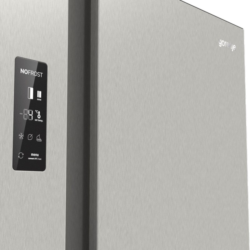 Gorenje NRR9185EAXL side-by-side refrigerator Freestanding 550 L E Silver Gorenje NRR9185EAXL side-by-side refrigerator Freestanding 550 L E Silver