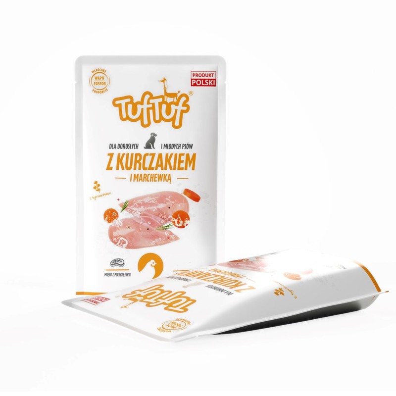 TUF TUF Ground Chicken with Carrots - wet dog food - 500g TUF TUF Ground Chicken with Carrots - wet dog food - 500g