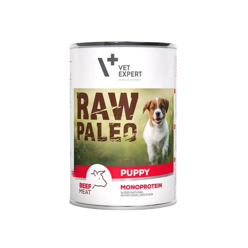 RAW PALEO Puppy Monoprotein Beef - wet food for puppies - 400 g