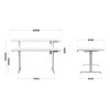 Electric desk MA-Leader 7.6 White
