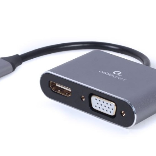 Cablexpert A-USB3C-HDMIVGA-01 USB graphics adapter Grey Cablexpert A-USB3C-HDMIVGA-01 USB graphics adapter Grey