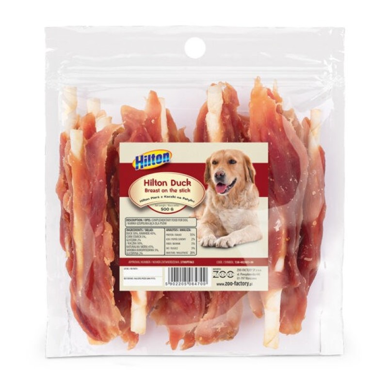 HILTON Duck Breast on the stick - dog chew - 500g