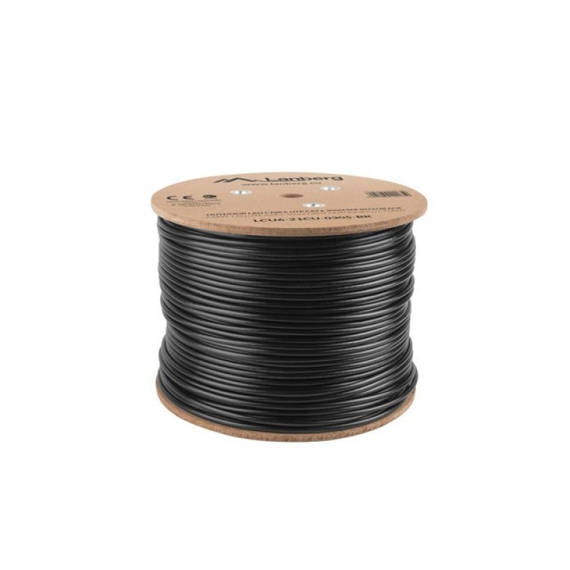 Lanberg LCU6-21CU-0305-BK networking cable Black 305 m Cat6 U/UTP (UTP) outdoor Lanberg LCU6-21CU-0305-BK networking cable Black 305 m Cat6 U/UTP (UTP) outdoor