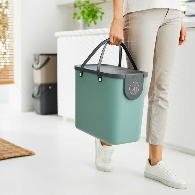 ROTHO Albula Dark green - waste sorting container - 25l ROTHO Albula Dark green - waste sorting container - 25l