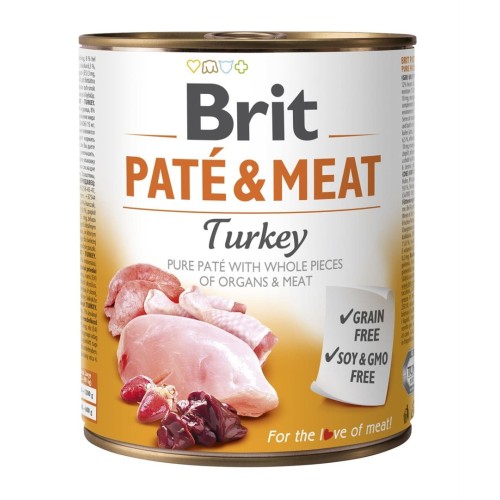 BRIT Paté & Meat with Turkey - wet dog food - 800g BRIT Paté & Meat with Turkey - wet dog food - 800g