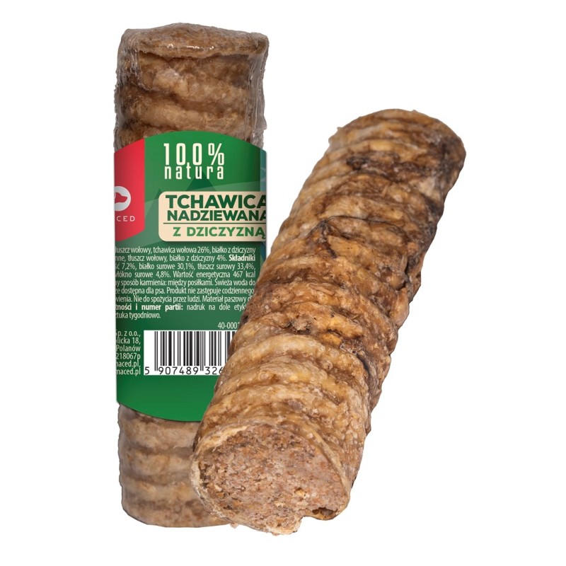 MACED Trachea stuffed with venison - chew for dog - 120g