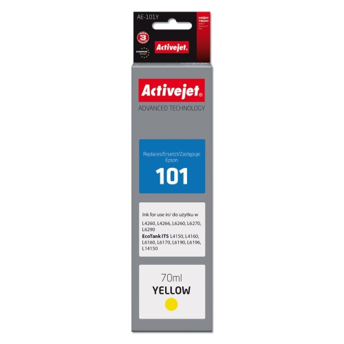 Activejet AE-101Y Ink (replacement for Epson 101; Supreme; 70 ml; yellow) Activejet AE-101Y Ink (replacement for Epson 101; Supreme; 70 ml; yellow)