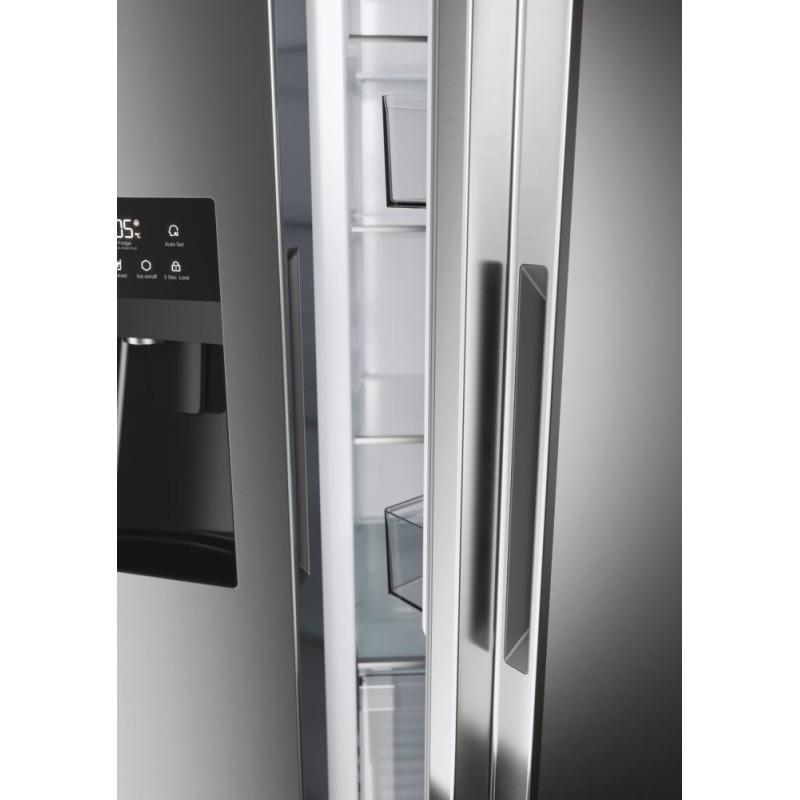 Haier SBS 90 Serie 5 HSR5918DIMP Free-standing double-sided fridge-freezer combination 511 l D Platinum, stainless steel