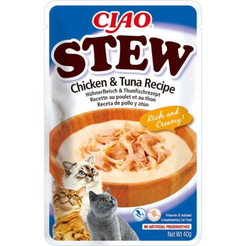 INABA Ciao Stew Chicken & Tuna - cat treats - 40g INABA Ciao Stew Chicken & Tuna - cat treats - 40g