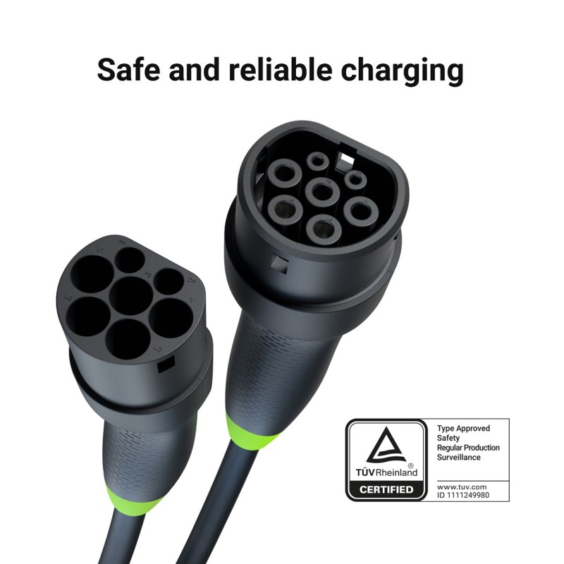 Green Cell EVKABGC02 electric vehicle charging cable Black Type 2 3 7 m Green Cell EVKABGC02 electric vehicle charging cable Black Type 2 3 7 m