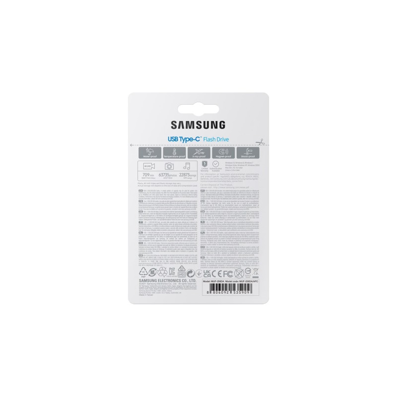 Samsung MUF-256DA USB flash drive 256 GB USB Type-C 3.2 Gen 1 (3.1 Gen 1) Blue Samsung MUF-256DA USB flash drive 256 GB USB Type-C 3.2 Gen 1 (3.1 Gen 1) Blue