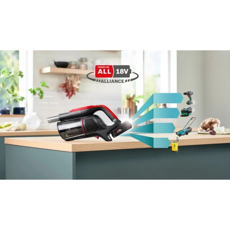 Bosch BCS1041PET stick vacuum/electric broom Battery Dry HEPA Bagless 0.4 L 23.5 W Black, Red 4 Ah Bosch BCS1041PET stick vacuum/electric broom Battery Dry HEPA Bagless 0.4 L 23.5 W Black, Red 4 Ah