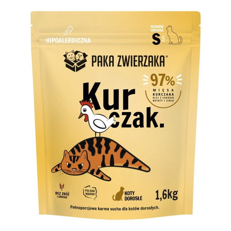 PAKA ZWIERZAKA Chicken S - dry cat food - 1,6kg