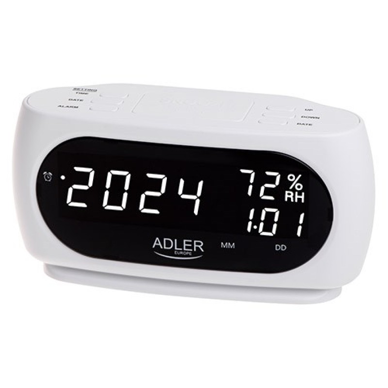 Budzik ADLER AD 1186 white Budzik ADLER AD 1186 white