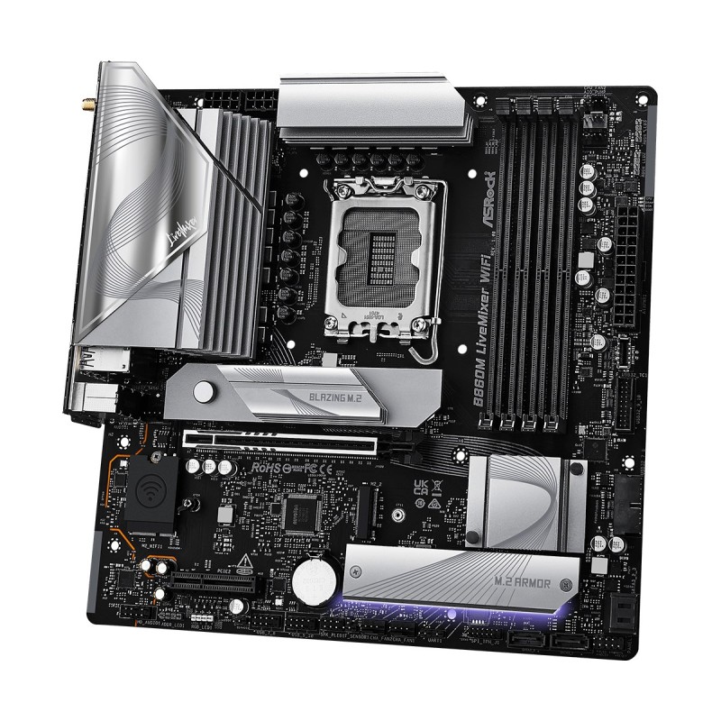 Asrock B860M LiveMixer WiFi Intel B860 LGA 1851 (Socket V1) micro ATX Asrock B860M LiveMixer WiFi Intel B860 LGA 1851 (Socket V1) micro ATX