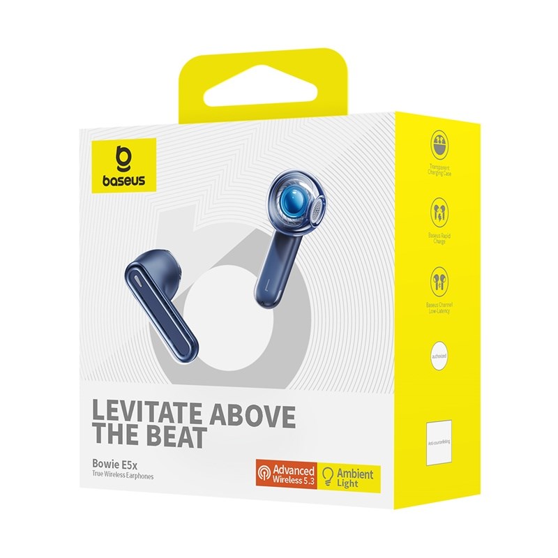 Baseus Bowie E5X True Wireless Stereo (TWS) Headset In-Ear Blue Baseus Bowie E5X True Wireless Stereo (TWS) Headset In-Ear Blue