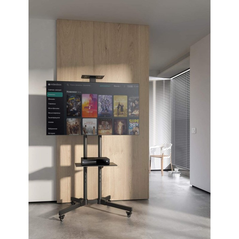 Manhattan TV & Monitor Mount, Trolley Stand, 1 screen, Screen Sizes: 37-65 Manhattan TV & Monitor Mount, Trolley Stand, 1 screen, Screen Sizes: 37-65