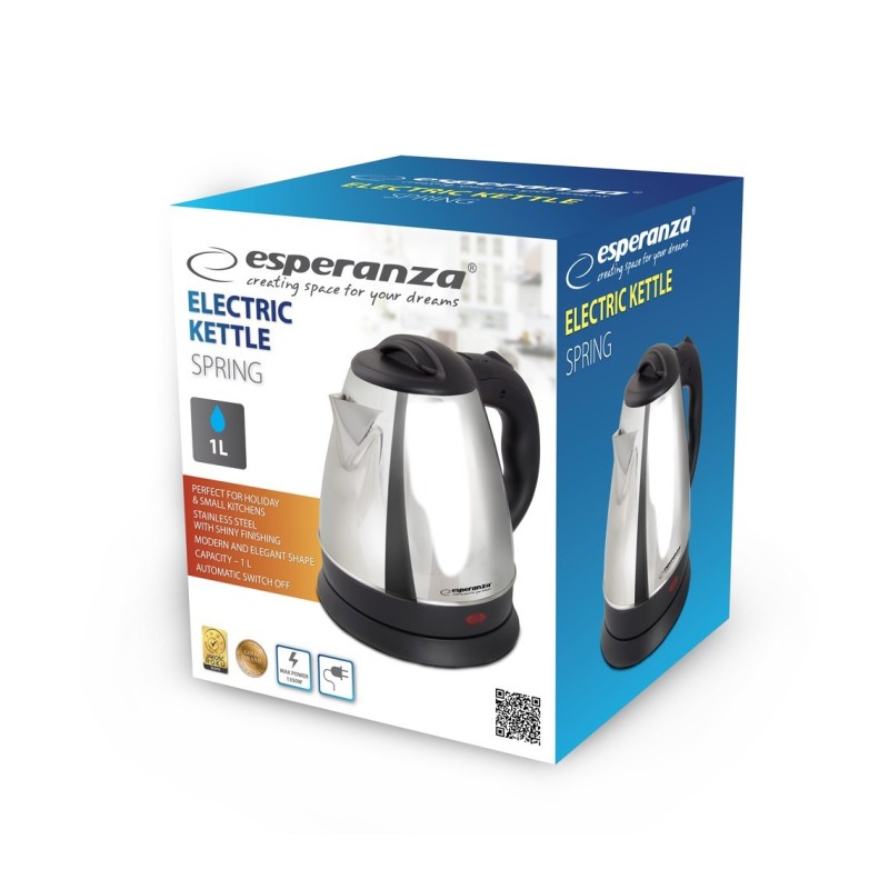Esperanza EKK116S Electric kettle 1 L 1350 W Silver Esperanza EKK116S Electric kettle 1 L 1350 W Silver