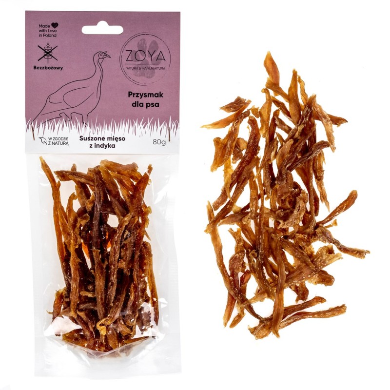 ZOYA Turkey meat - dog treat - 80g ZOYA Turkey meat - dog treat - 80g