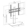 Maclean universal TV stand, for RTV cabinet, stand, max. 40kg, max. VESA 400x400, height and angle adjustment, for 32-65