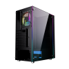 Gembird Fornax 2500 ARGB Gaming ATX computer case, Midi Tower, backlight,  Black
